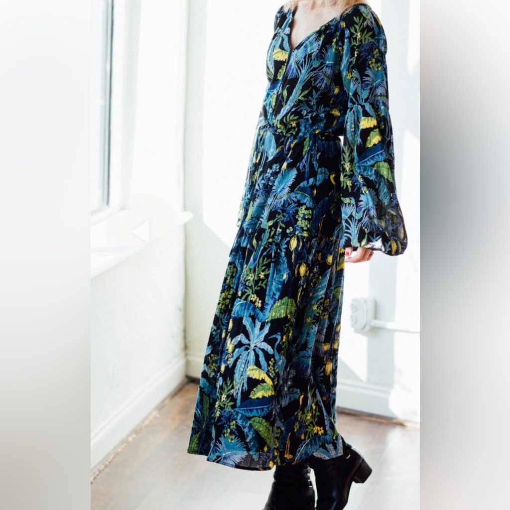 Banjanan Blue And Green Maxi Dress